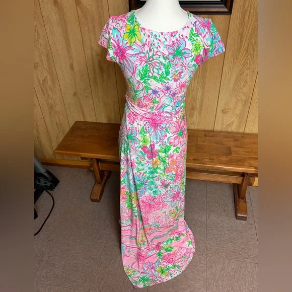Lilly Pulitzer Breanna Maxi Dress in Paradise Found Floral Print Size M - Picture 10 of 11